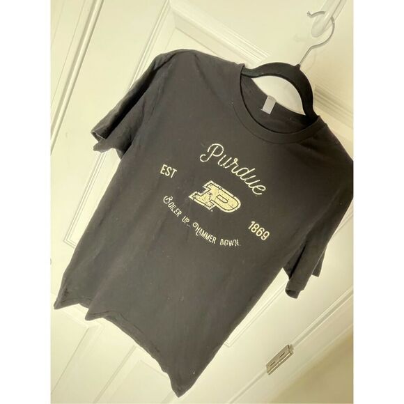 Purdue black medium tshirt short sleeve Next Level - Picture 1 of 6
